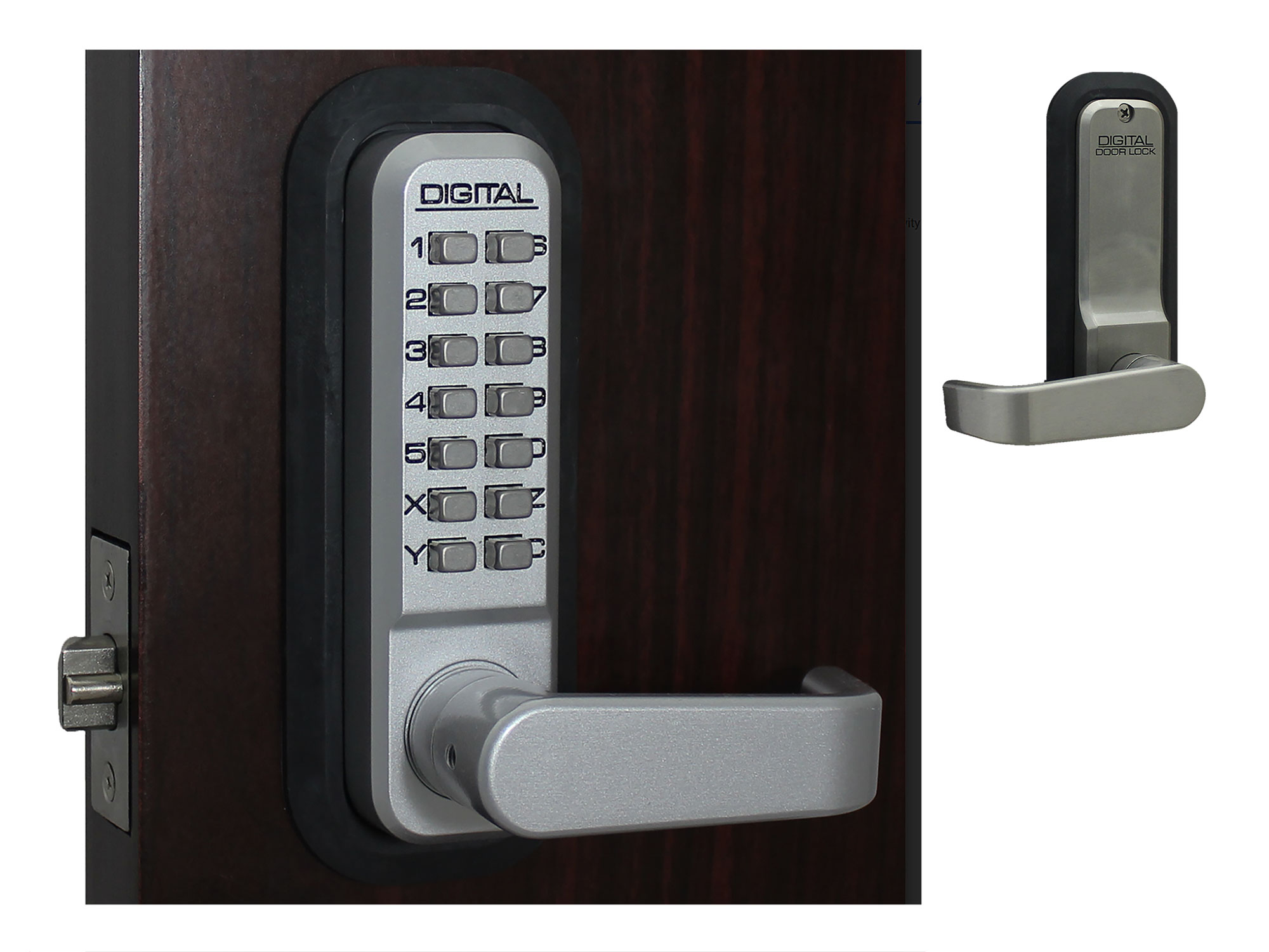 Lockey 2835 Passage Lever-Handle Latchbolt Keypad Lock - Click Image to Close