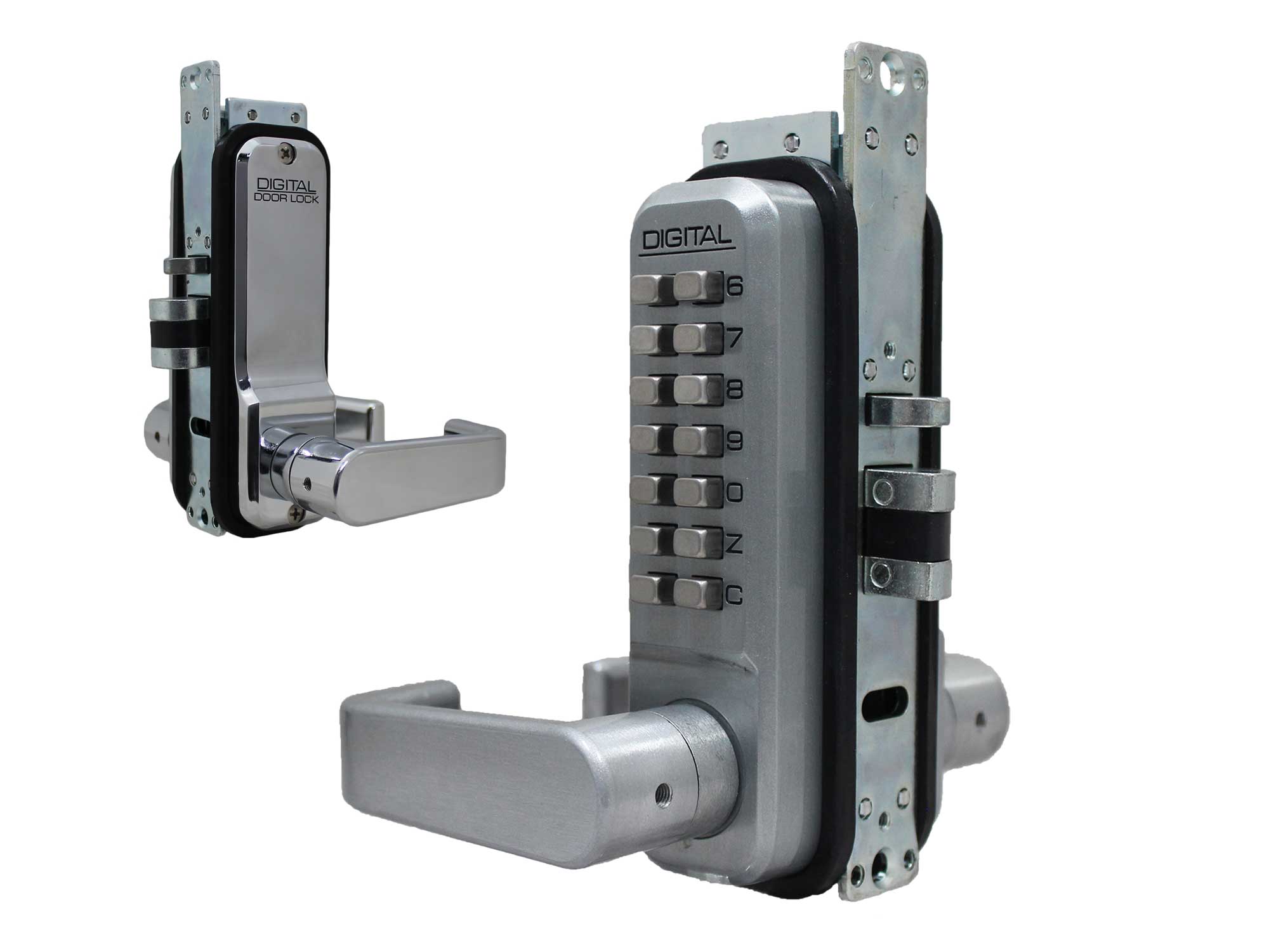 Lockey 2985 Narrow-Stile Passage Lever-Handle Latchbolt Keypad Lock - Click Image to Close