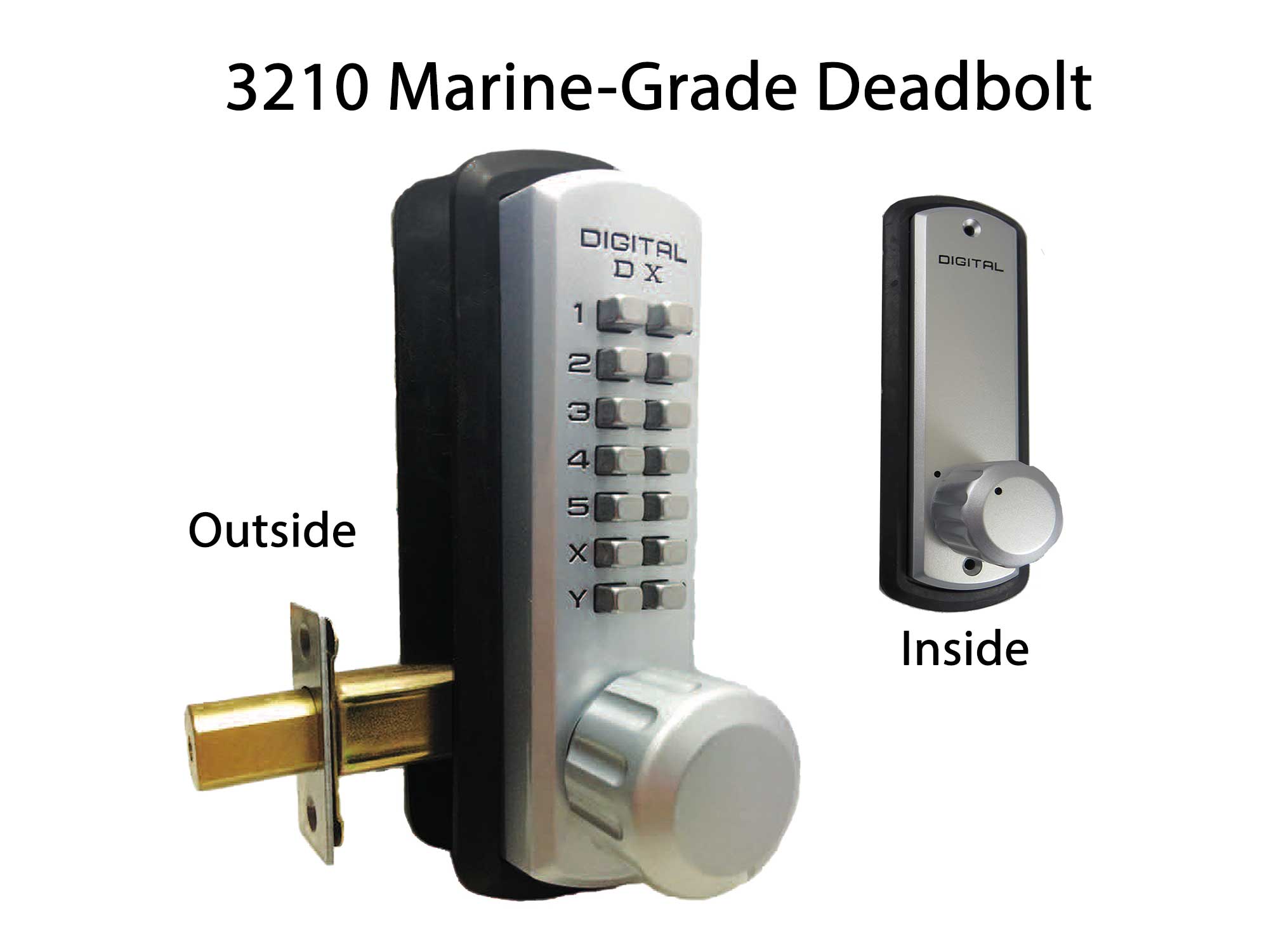 Lockey 3210 Marine-Grade Heavy-Duty Deadbolt Keypad Lock