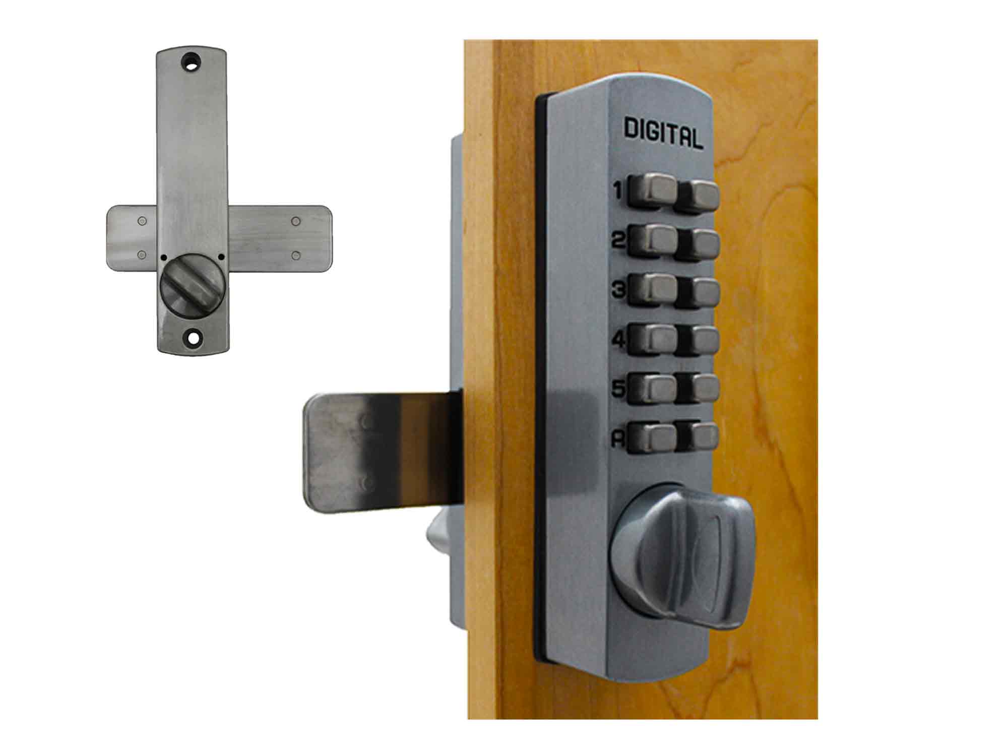 Lockey C120 Surface-Mount Cabinet Slide-Bar Deadbolt Keypad Lock - Click Image to Close