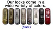 All our locks come in a variety of colors