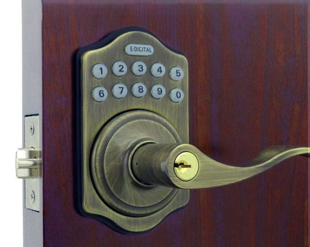 Lockey E985 Electronic Lever-Handle Latchbolt Lock with Lighted Keypad - Click Image to Close