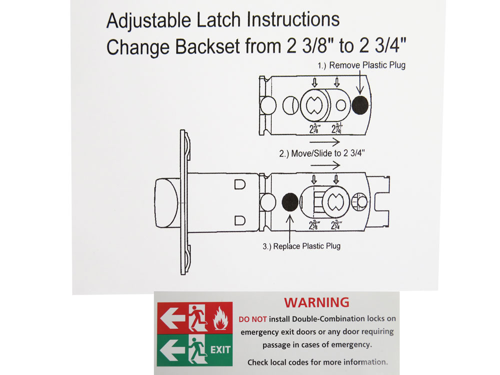 Lockey 1600DC Heavy-Duty Passage Knob-Handle Latchbolt Double-Keypad Lock
