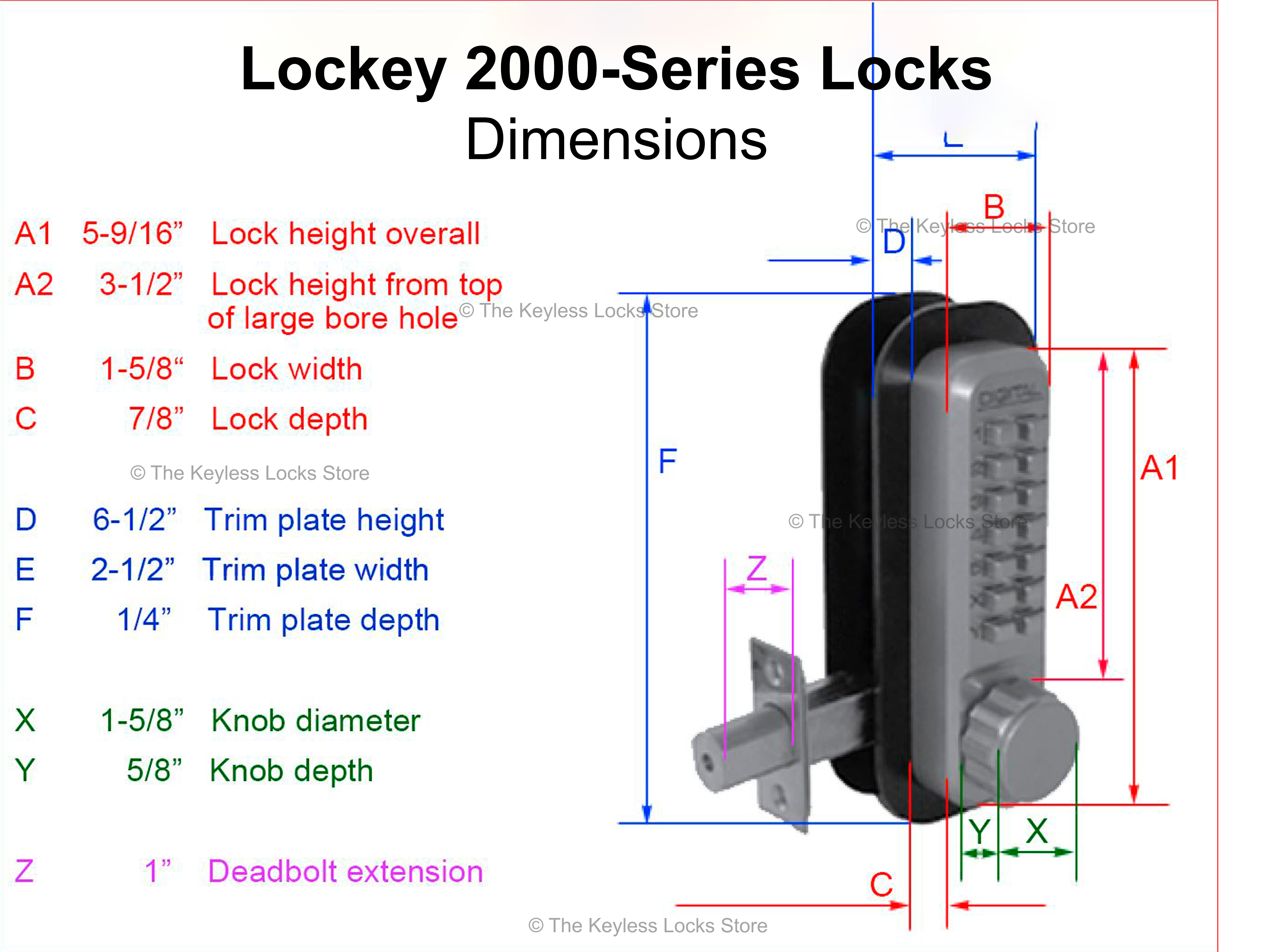 Lockey 2210DC Deadbolt Double-Keypad Lock - Click Image to Close