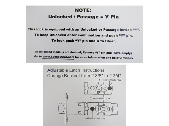 Lockey 2835DC Passage Lever-Handle Latchbolt Double-Keypad Lock
