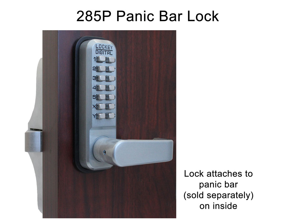 Lockey 285P Passage Lever-Handle Panic-Bar Keypad Lock