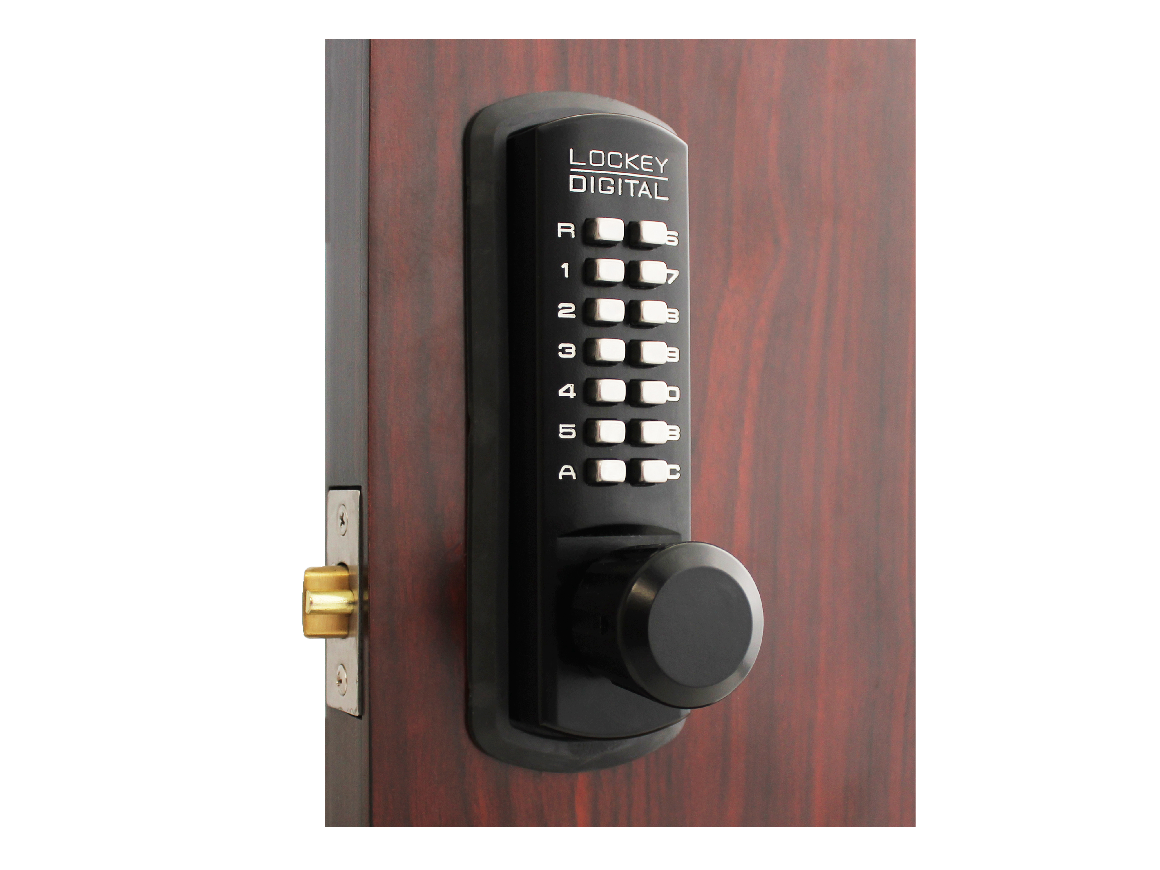 Lockey 3830DC Passage Knob Latchbolt Double-Keypad Lock