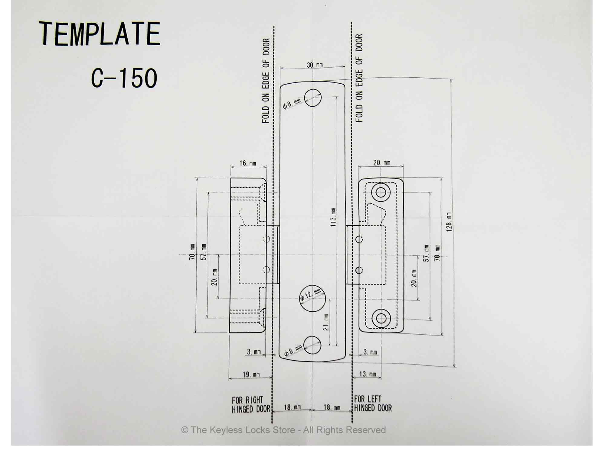 Lockey C150 Surface-Mount Cabinet Hookbolt Keypad Lock - Click Image to Close