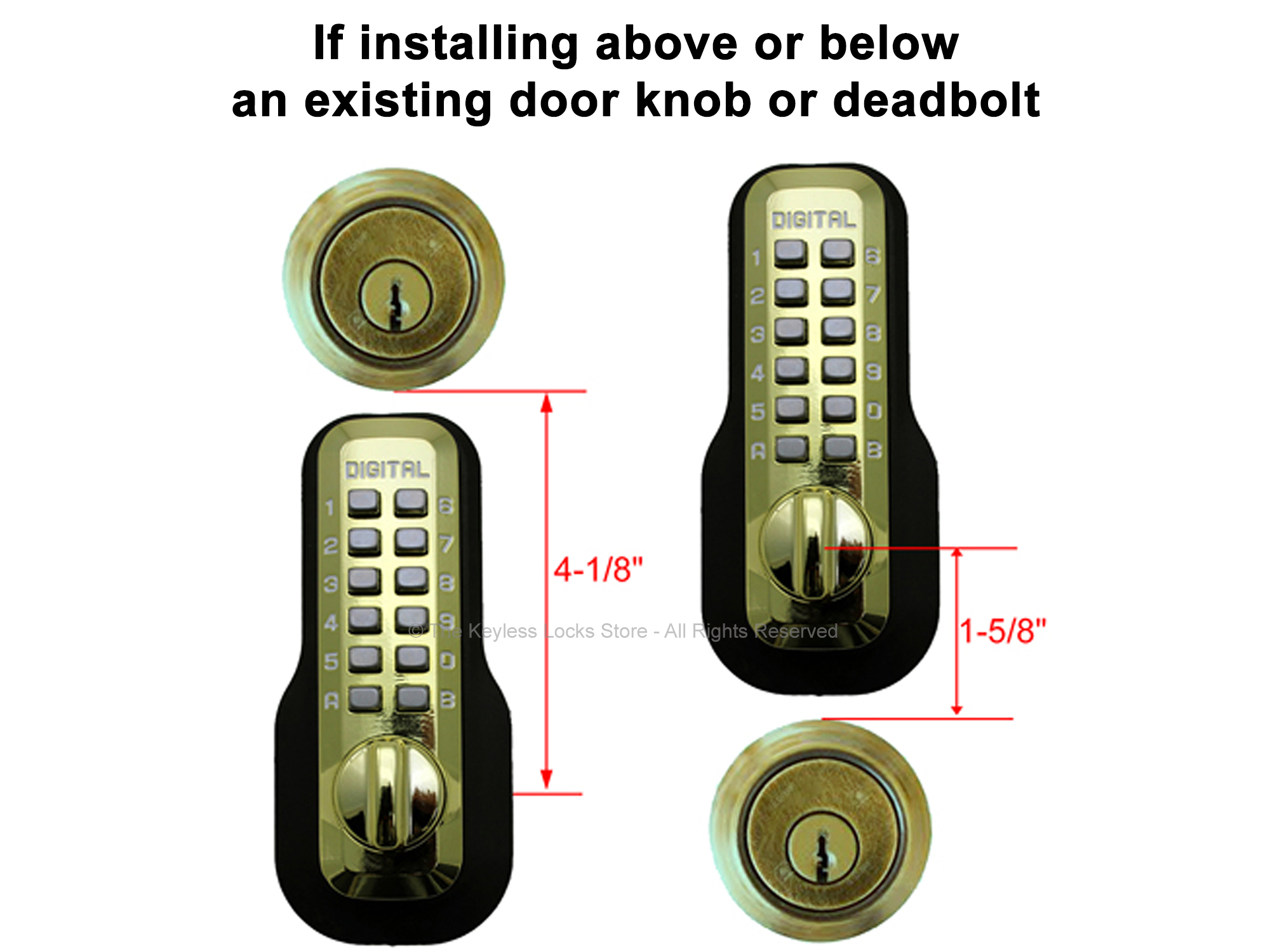 Lockey M210DC Deadbolt Double-Keypad Lock - Click Image to Close