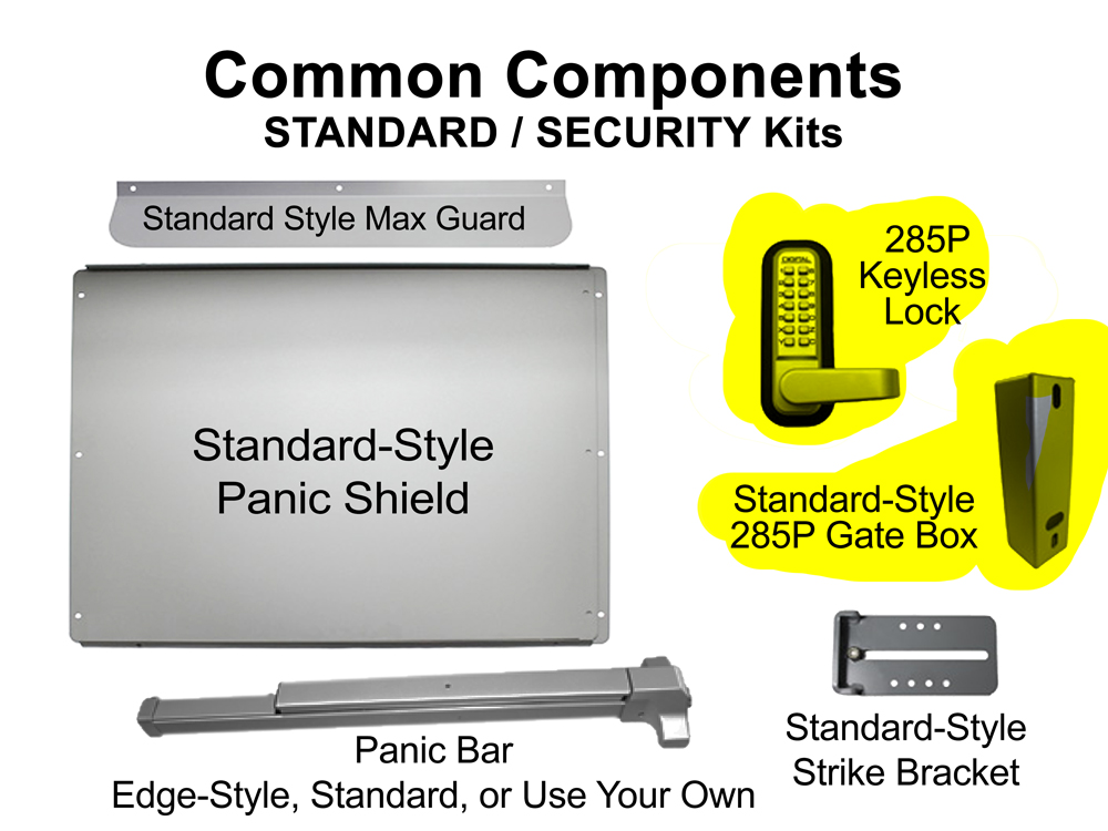 Lockey Panic Shield Kits: STANDARD/SECURITY (PS60 to PS65)