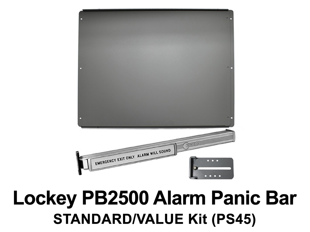 Lockey Panic Bar Shield Kits: STANDARD/VALUE (PS40 to PS45)