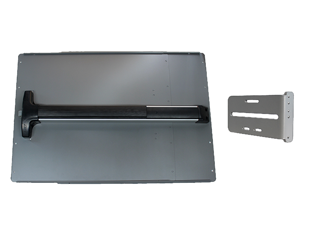 LockeyUSA PS42: Panic Bar & Shield Kit - STANDARD/VALUE with Detex V-40 Panic Bar