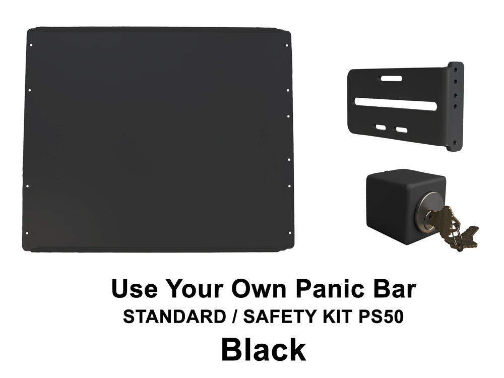 LockeyUSA PS50: Panic Bar & Shield Kit - STANDARD/SAFETY without a Panic Bar