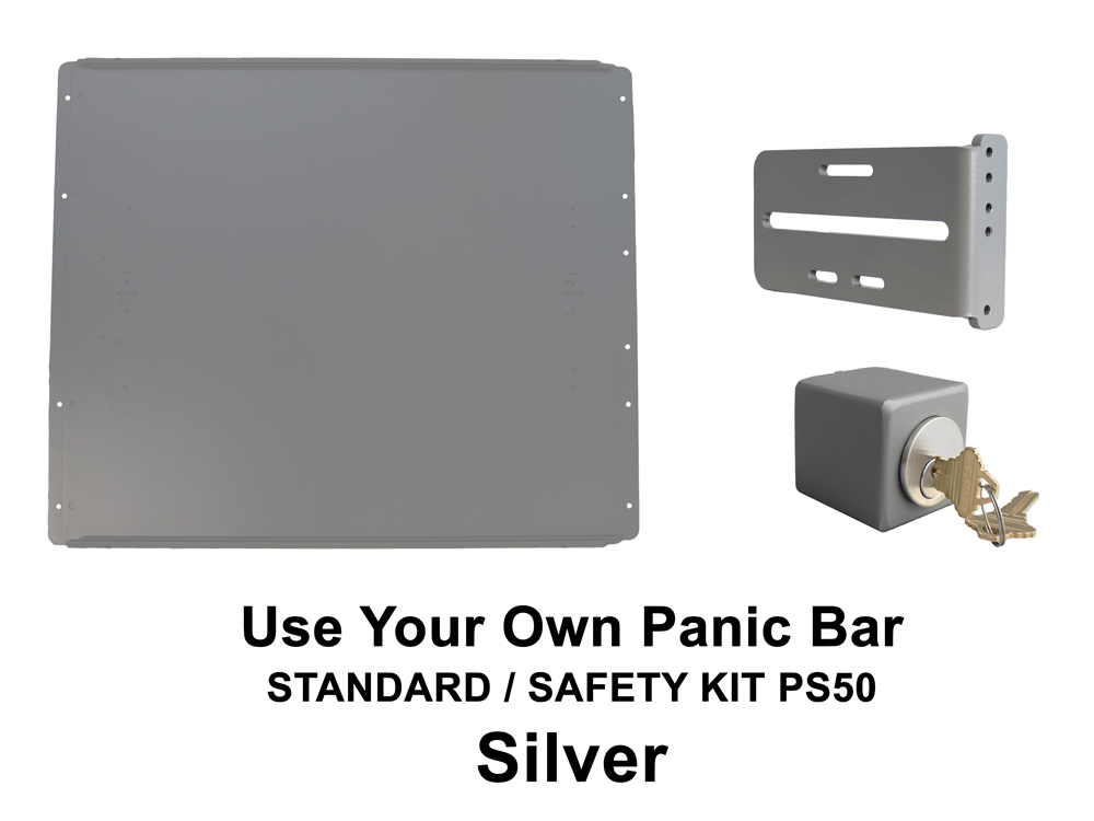 LockeyUSA PS50: Panic Bar & Shield Kit - STANDARD/SAFETY without a Panic Bar - Click Image to Close