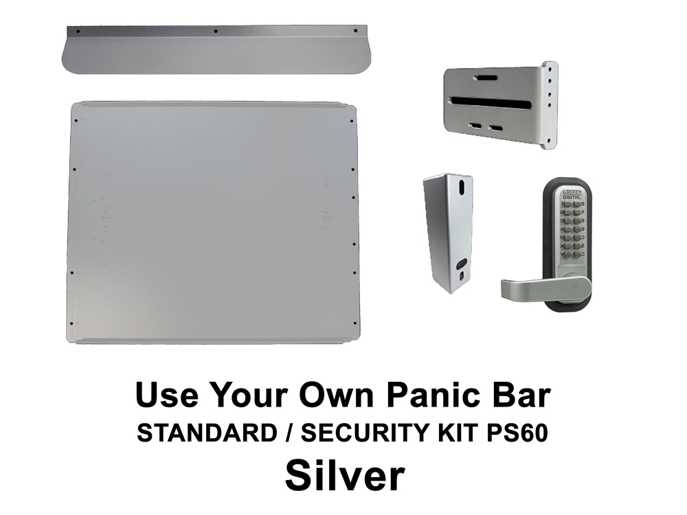 LockeyUSA PS60: Panic Bar & Shield Kit - STANDARD/SECURITY without a Panic Bar
