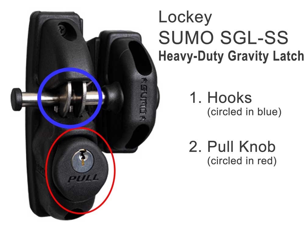 Lockey SUMO SGL-SS Heavy-Duty Gravity Latch