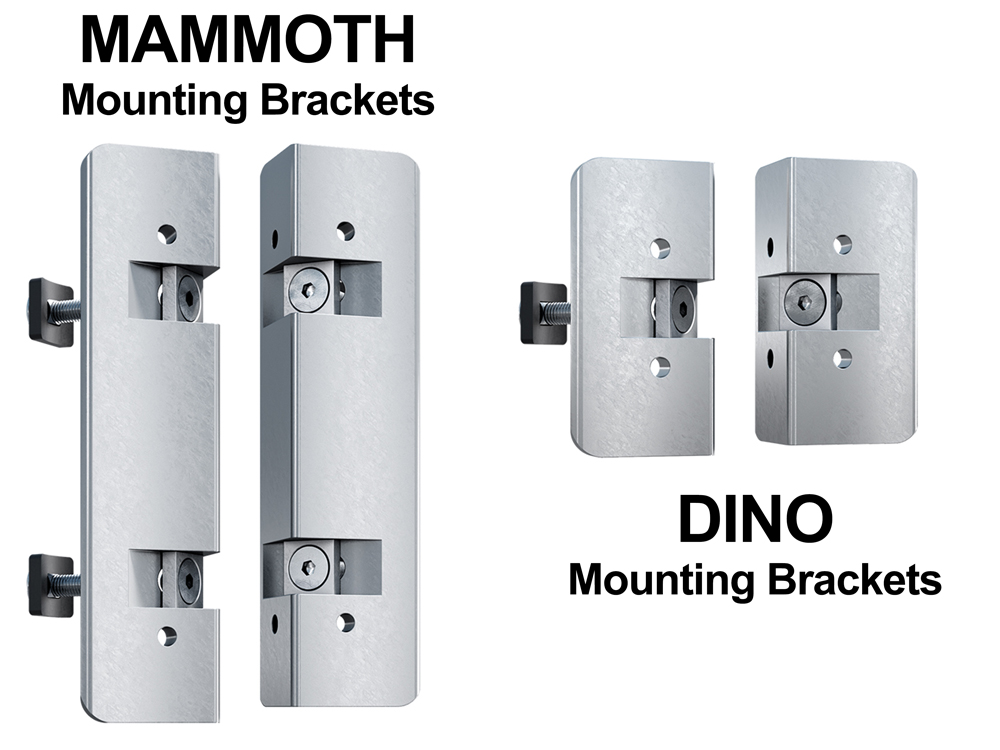 Locinox MAMMOTH CLB Chain Link Mounting Bracket Set (for Round Frames and Posts) - Click Image to Close