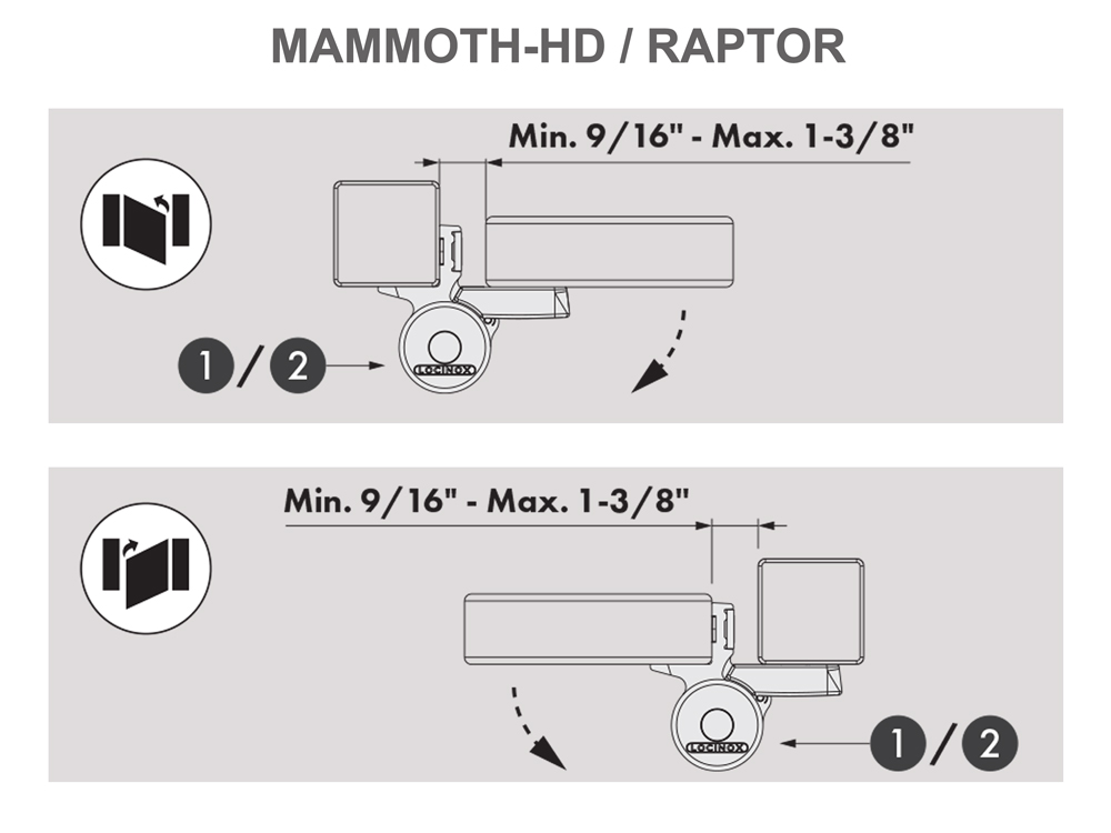 Locinox MAMMOTH HD Heavy-Duty Hydraulic Gate Closer & Hinge System (up to 440 lbs, 6-1/2' wide)