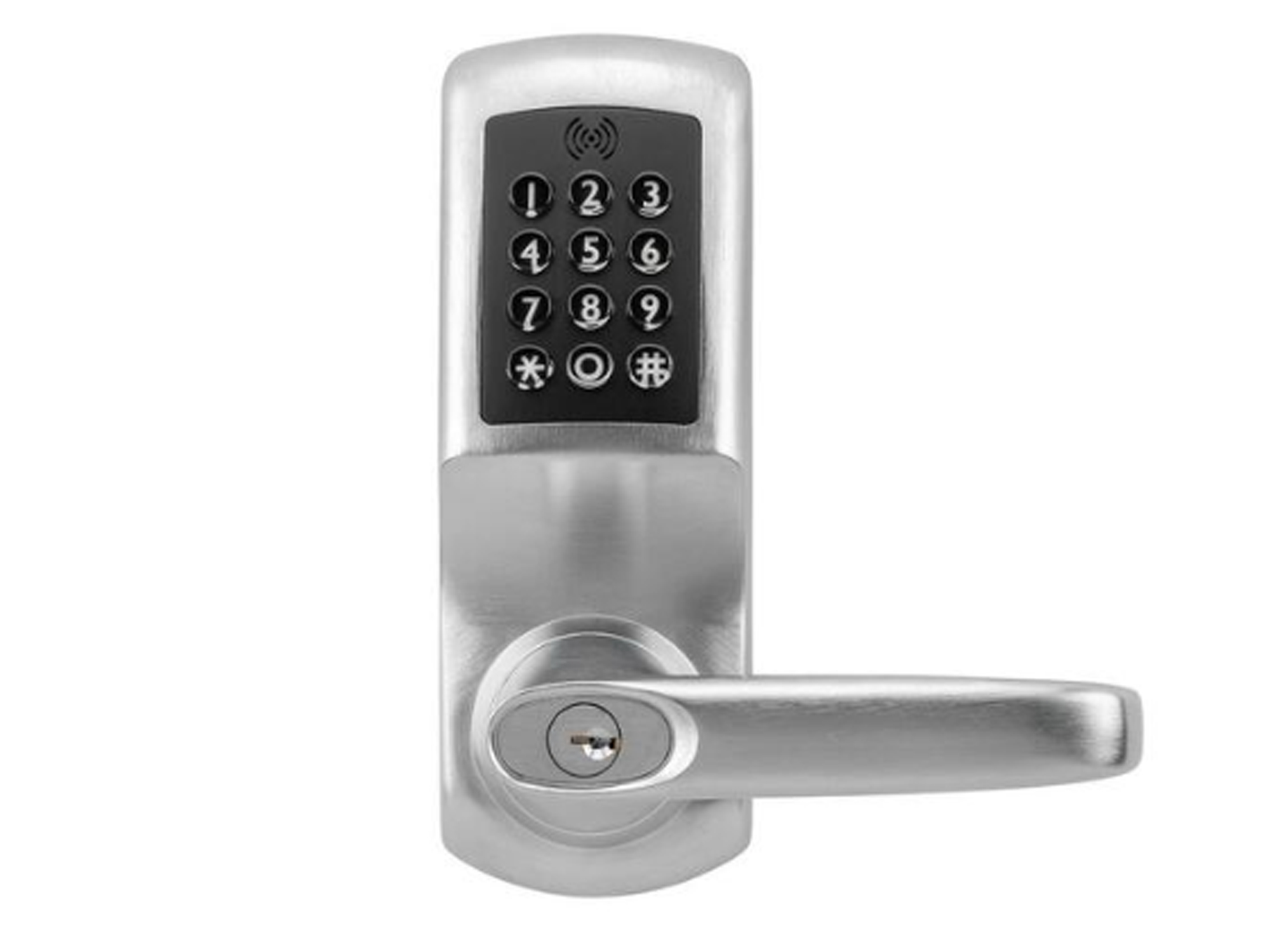 RemoteLock KIC-5510 KEYINCODE Medium Commercial Duty Smart Lock Lever w/WiFi & Smart Card - Click Image to Close