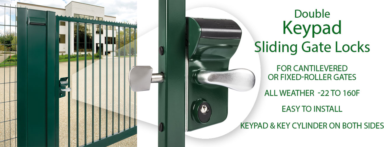 Heavy-duty sliding gate keypad locks for all weather...