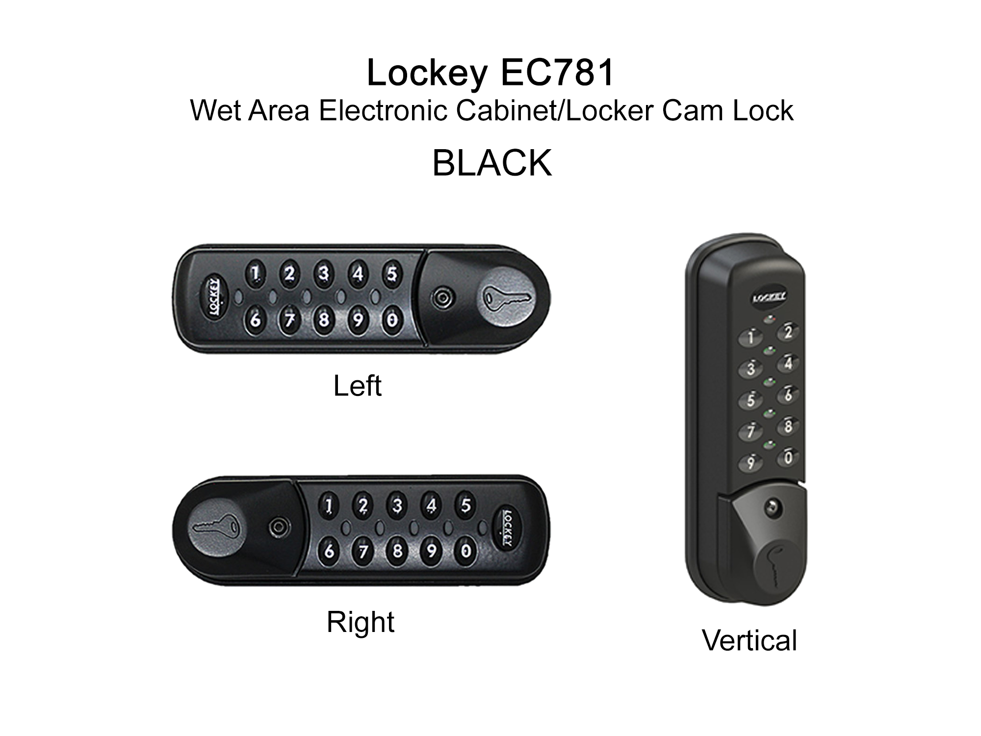 Lockey EC781 Wet Area Electronic Cabinet/Locker Cam Lock - Click Image to Close