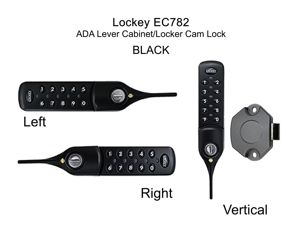 Lockey EC782 ADA Lever-Handle Cabinet/Locker Cam Lock - Click Image to Close