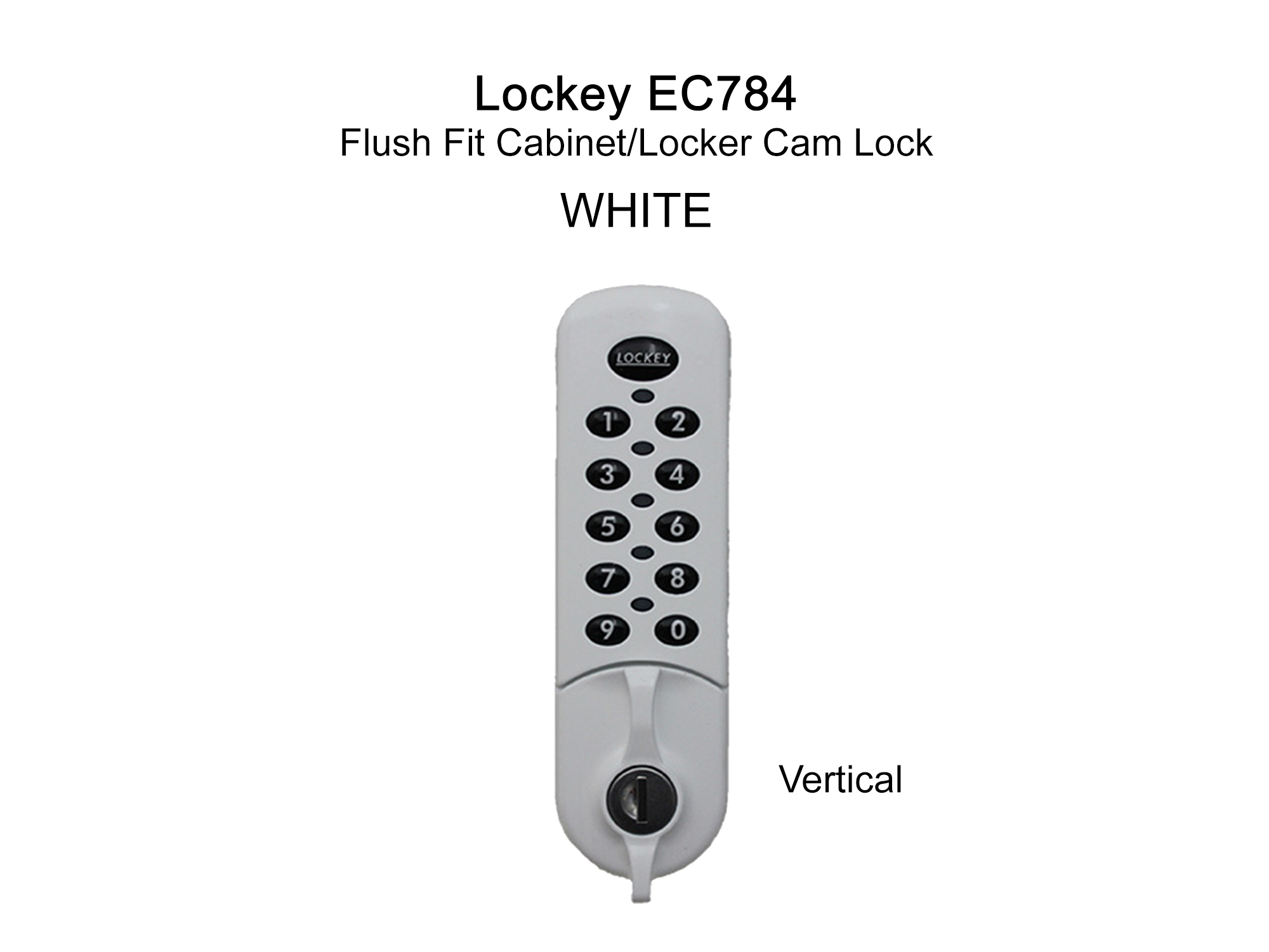 Lockey EC784 Flush Fit Cabinet/Locker Cam Lock