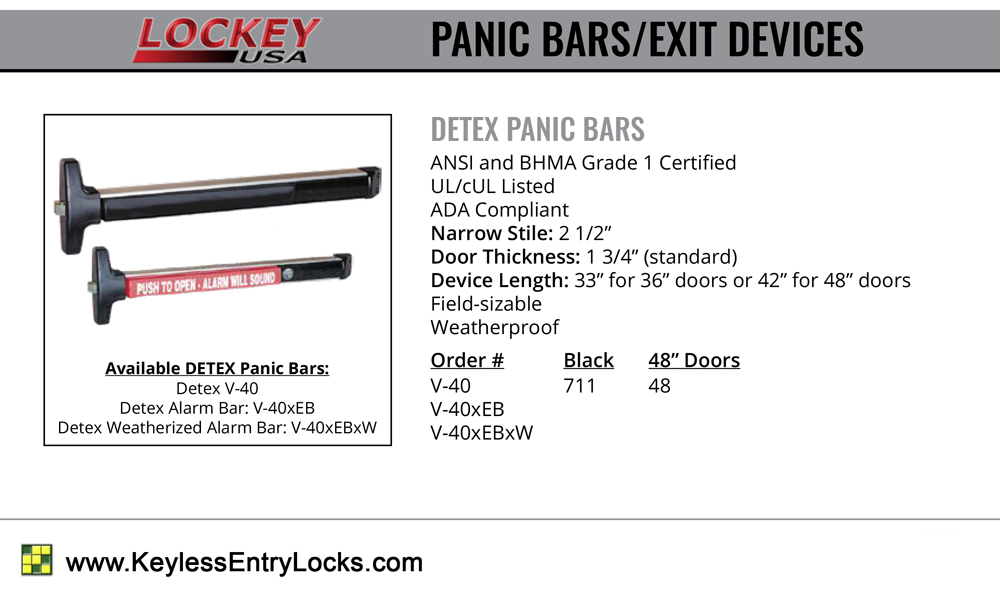Panic Bars - Detex