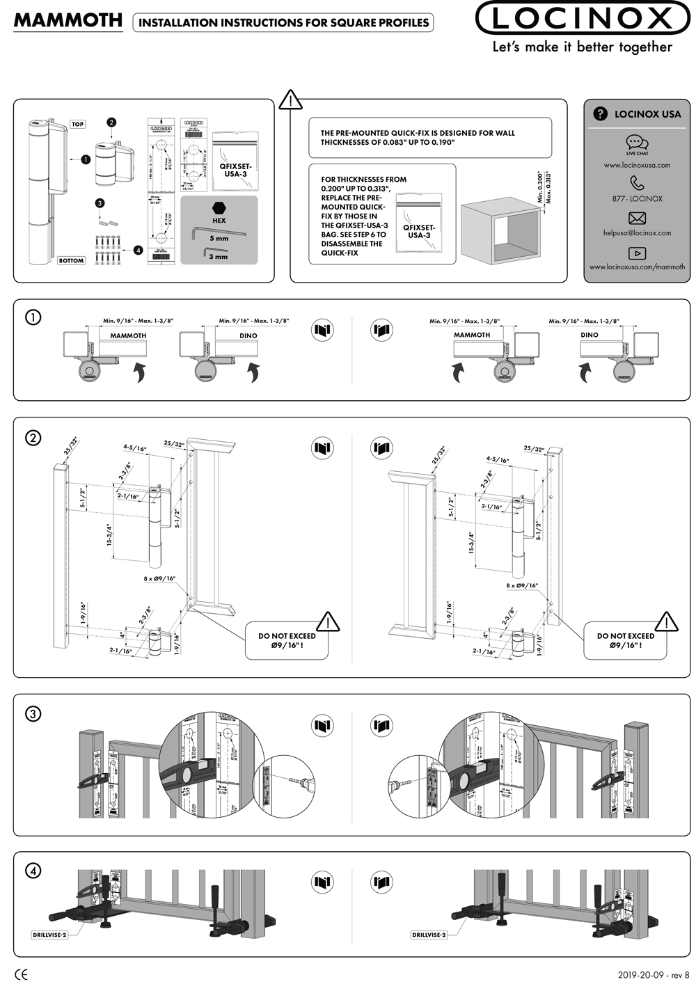 Installation Instructions for the Locinox Mammoth/Raptor Hydraulic Gate Closer/Hinges