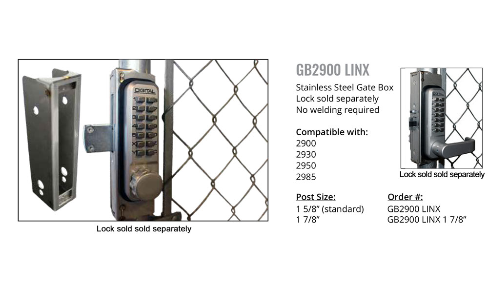 Lockey GB2900-LINX Chainlink Gate Box