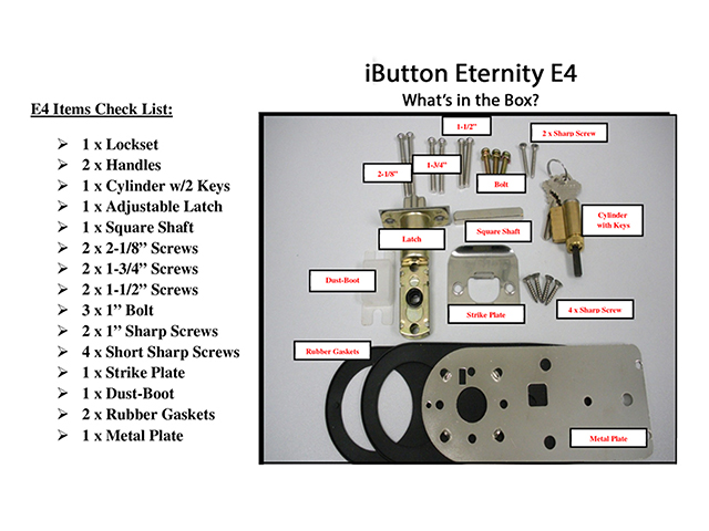 Eternity E4 iButton Keypad Lock - Click Image to Close