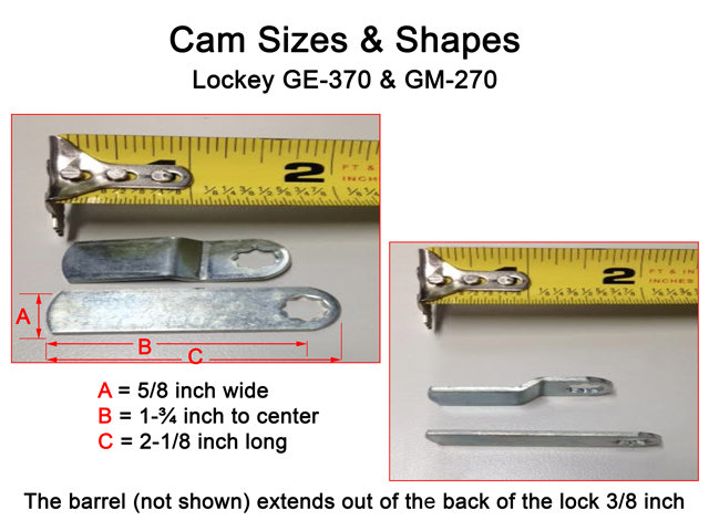 Lockey GE370 Electronic Cabinet/Locker Cam Lock (Gemini) - Click Image to Close